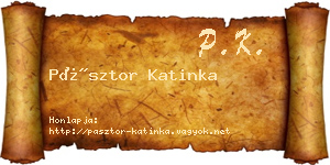 Pásztor Katinka névjegykártya