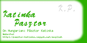 katinka pasztor business card