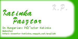katinka pasztor business card